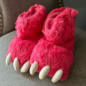 Carters hot pink monster slippers.